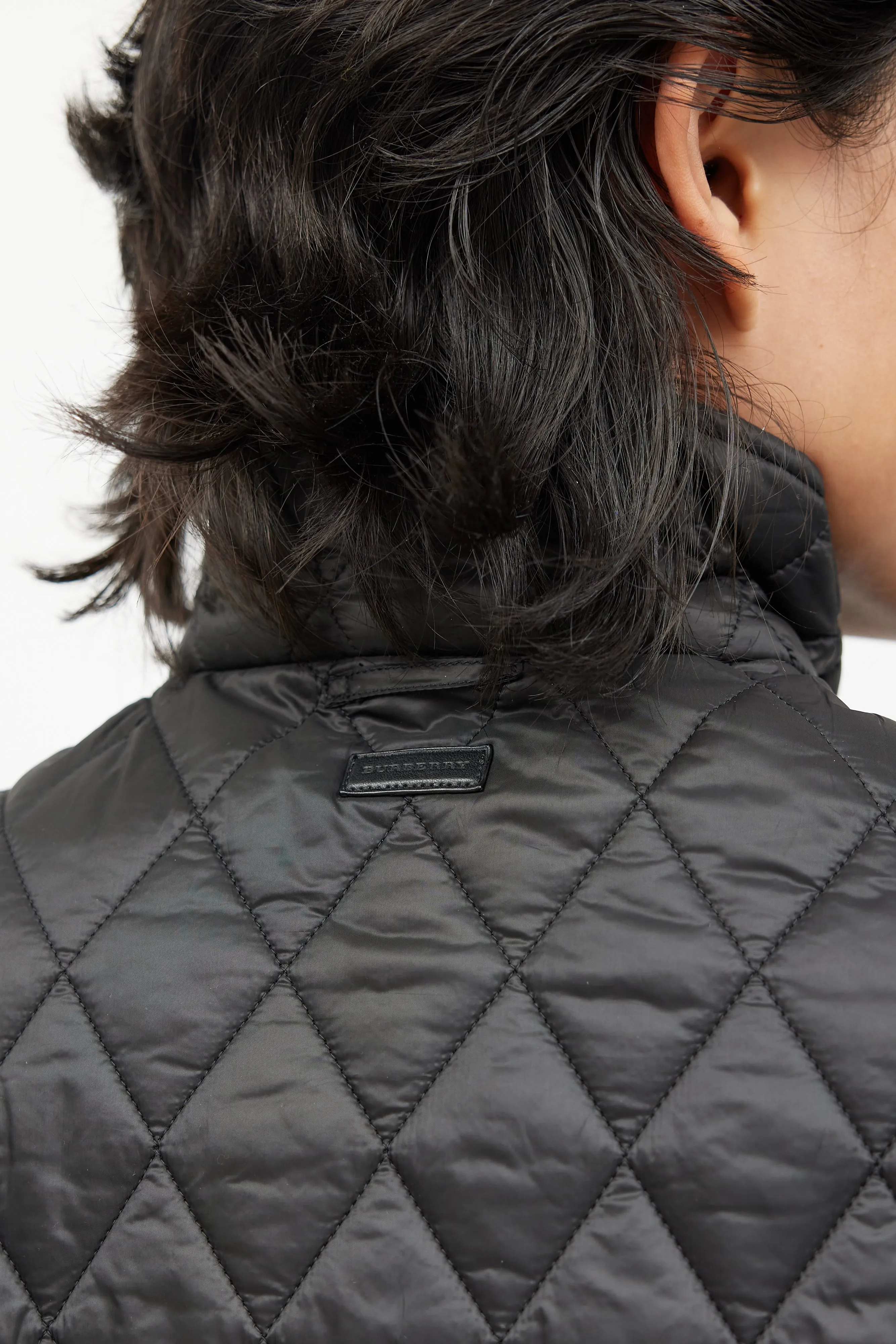 Black Quilted Nylon Vest