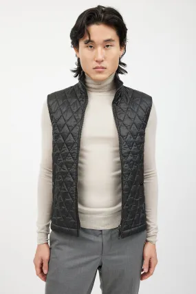 Black Quilted Nylon Vest