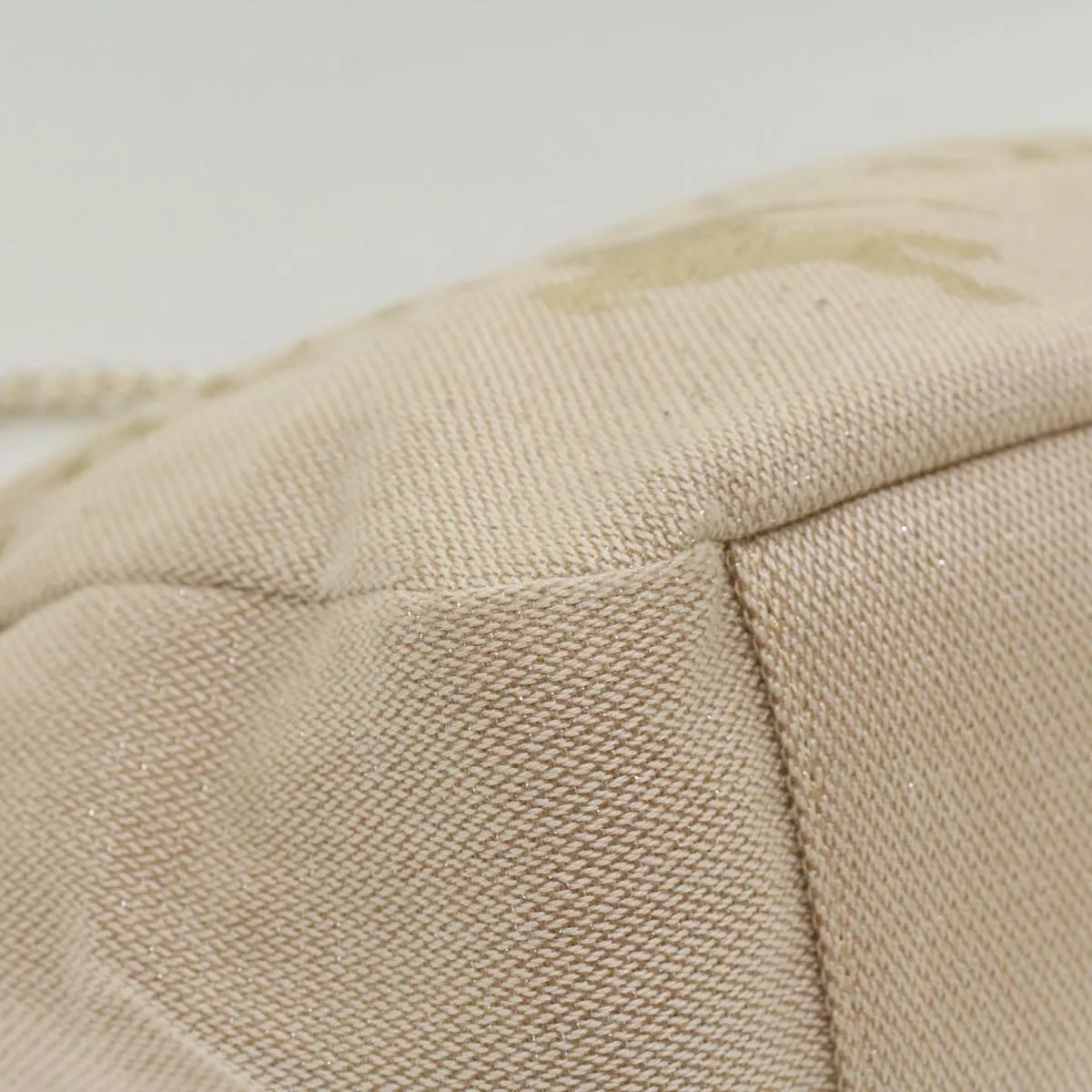 BURBERRY Blue Label Shoulder Bag Canvas Beige Auth 51700