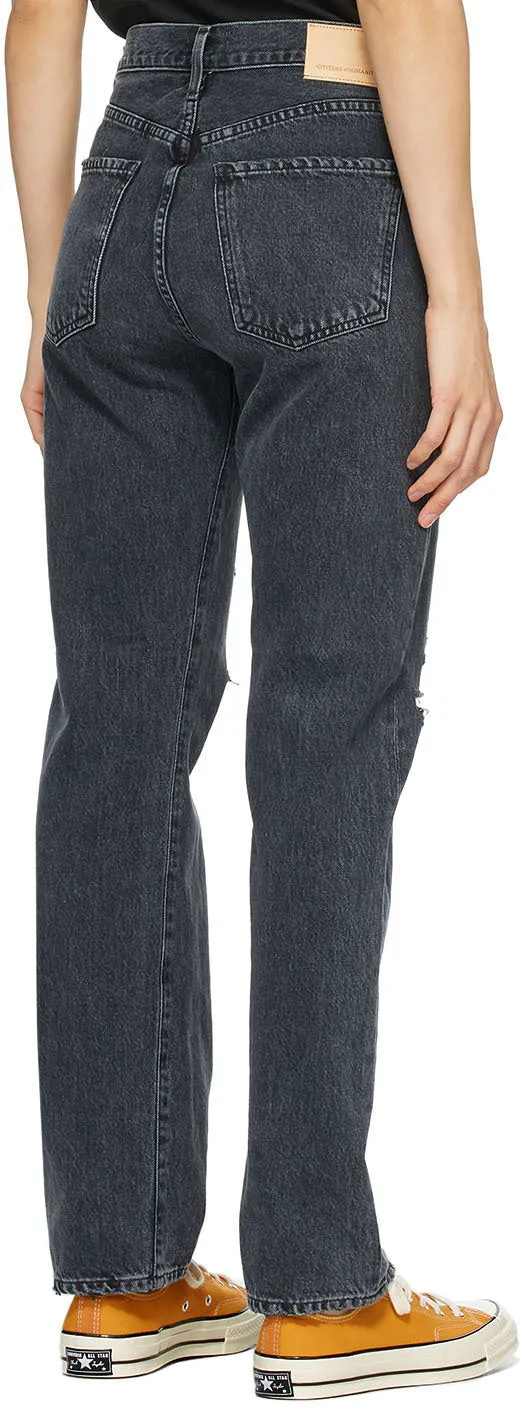 Citizens of Humanity Black Emery High-Rise Relaxed Jeans