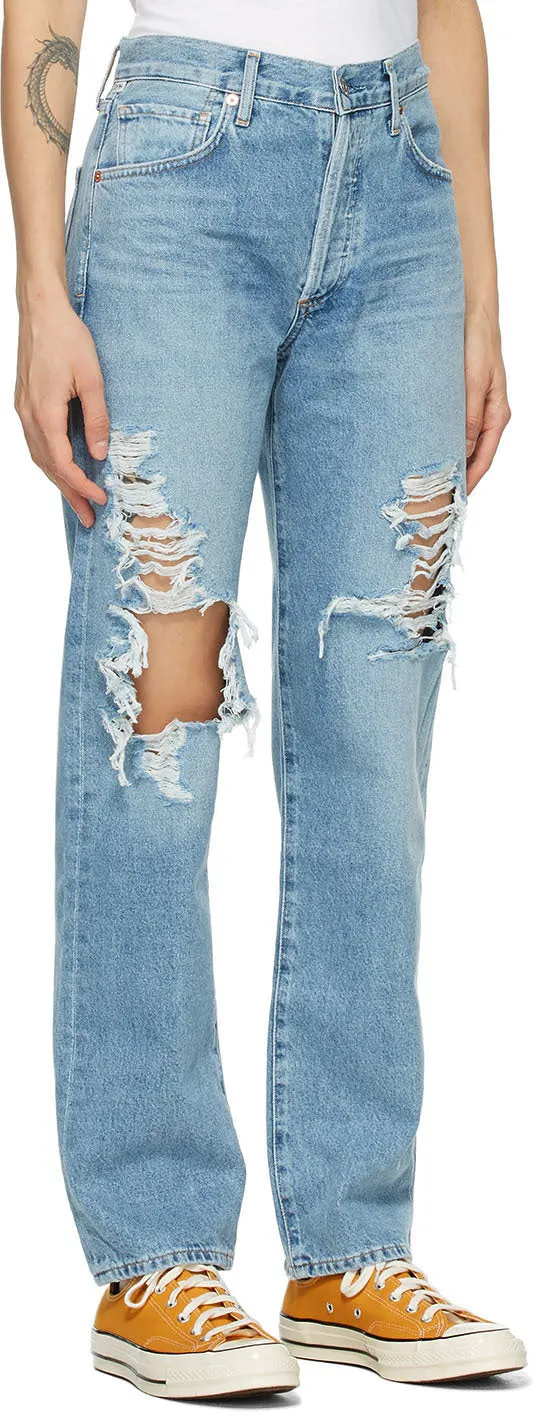 Citizens of Humanity Blue Emery Mid-Rise Relaxed Jeans