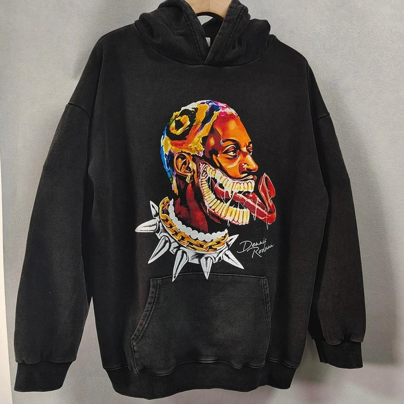 Dennis Rodman Venom Graffiti Print Hoodie