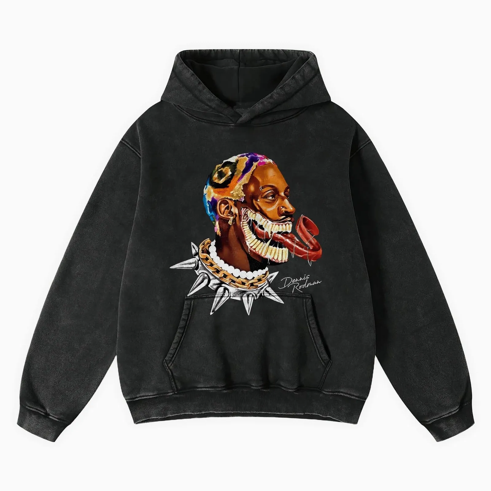 Dennis Rodman Venom Graffiti Print Hoodie