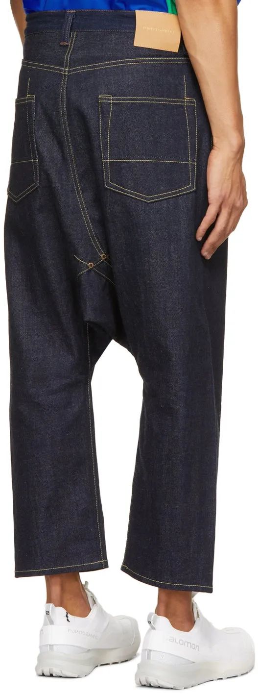 Fumito Ganryu Indigo 5-Pocket Sarouel Jeans