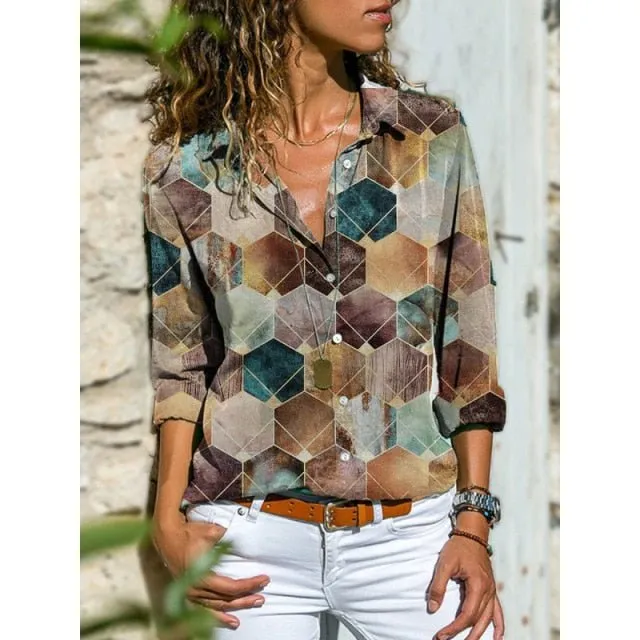GEFEVOQE Poly Button-Down Shirt