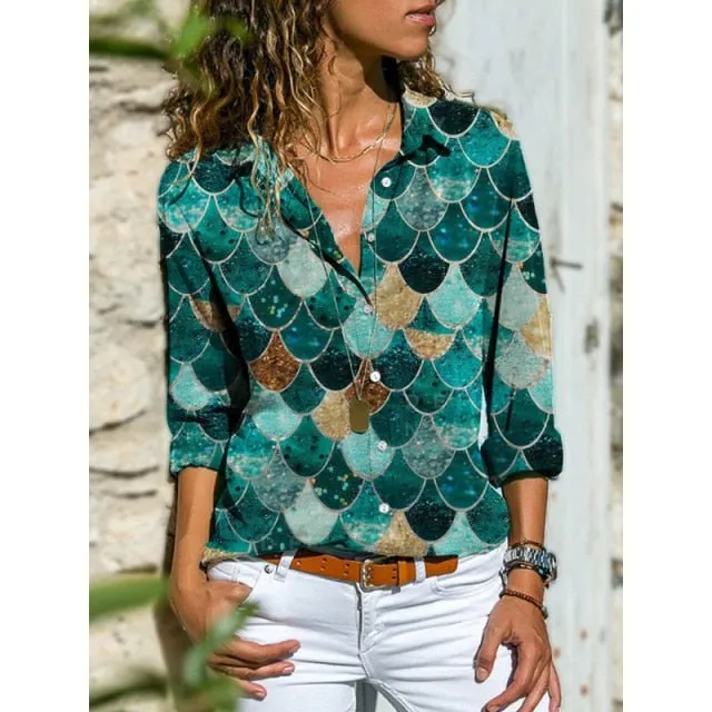 GEFEVOQE Poly Button-Down Shirt