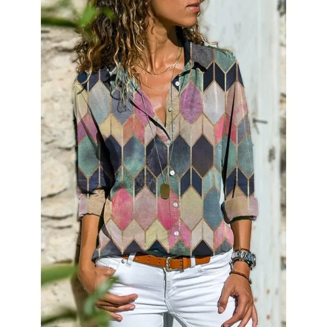 GEFEVOQE Poly Button-Down Shirt