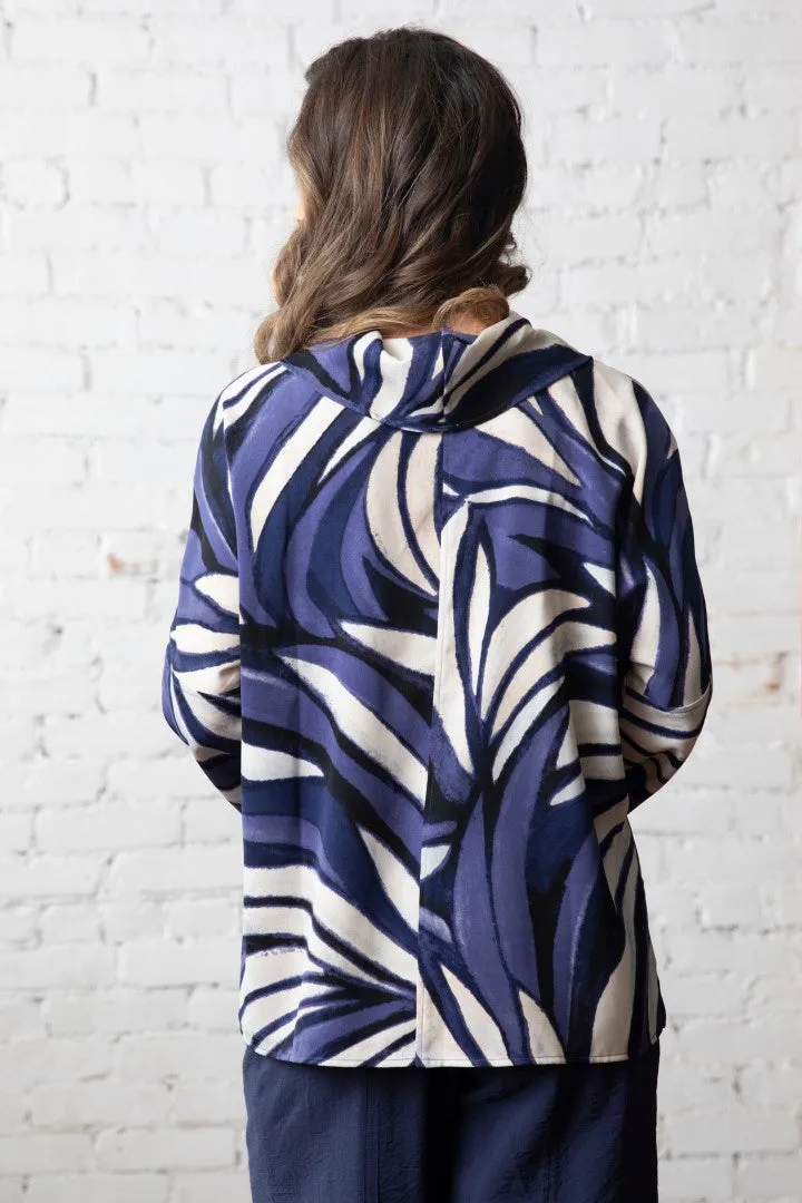 Georgette Waves Cowl Top