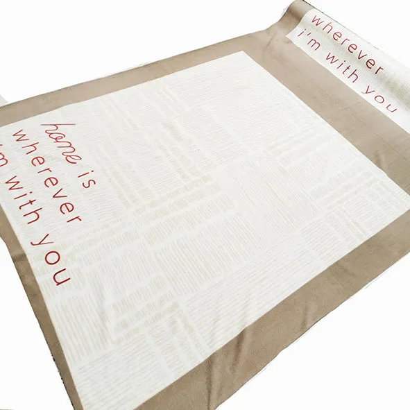 Home is wherever I'm with you Printed Polar Fleece Design 95 - 1.85M Panel