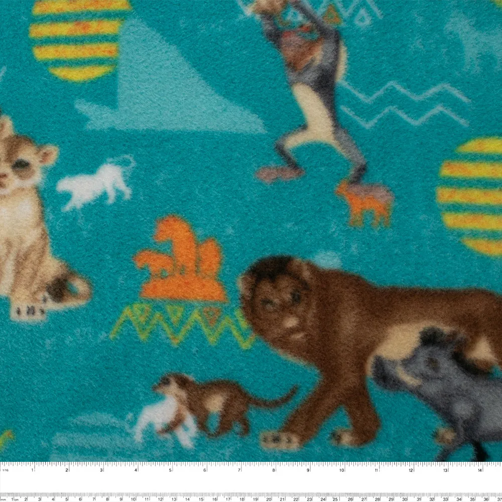 Licensed Fleece print - The Lion king - Aqua