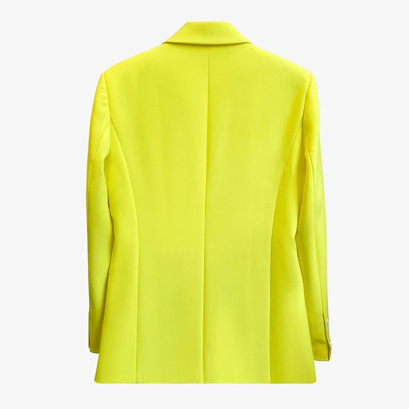 Notched Long Sleeve Casual Blazer