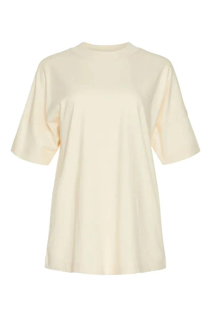 Organic Cotton Drop Shoulder Tee - Natural/Raw