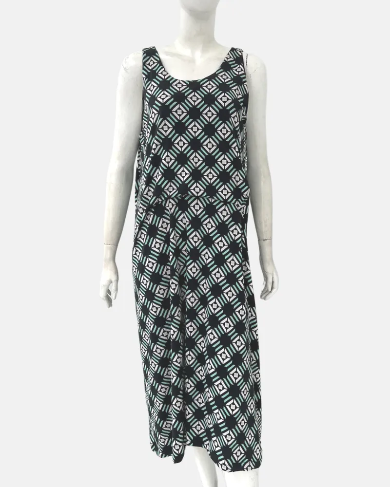 Reena Sleeveless Printed Jersey Short Dress
