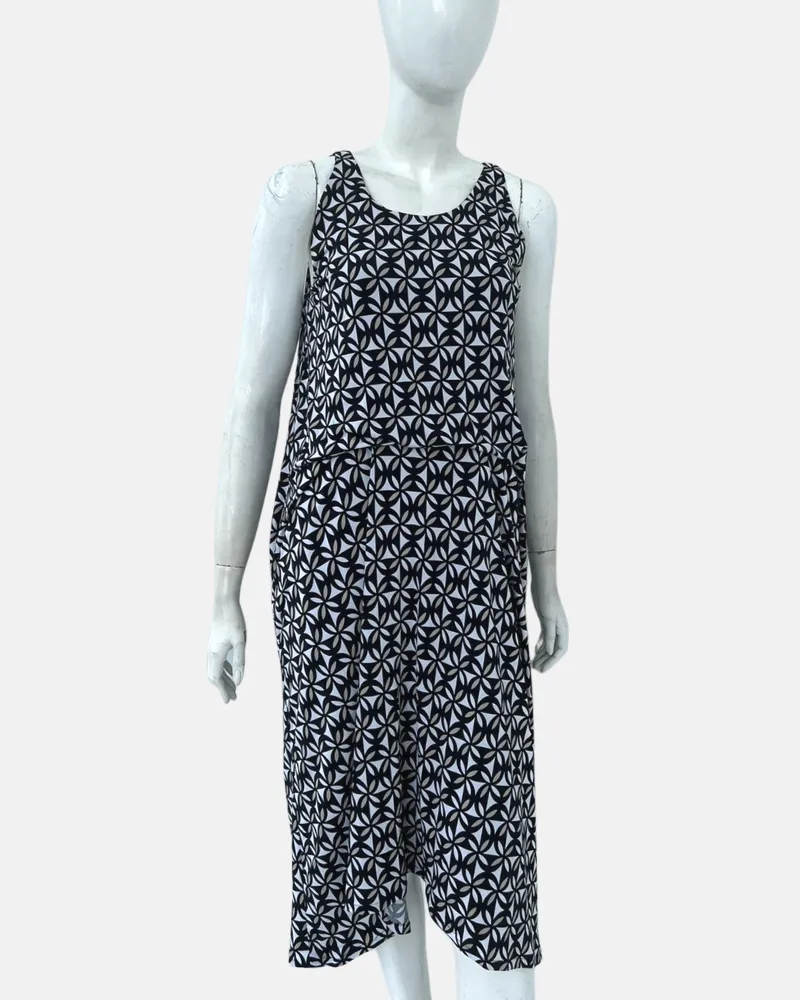 Reena Sleeveless Printed Jersey Short Dress