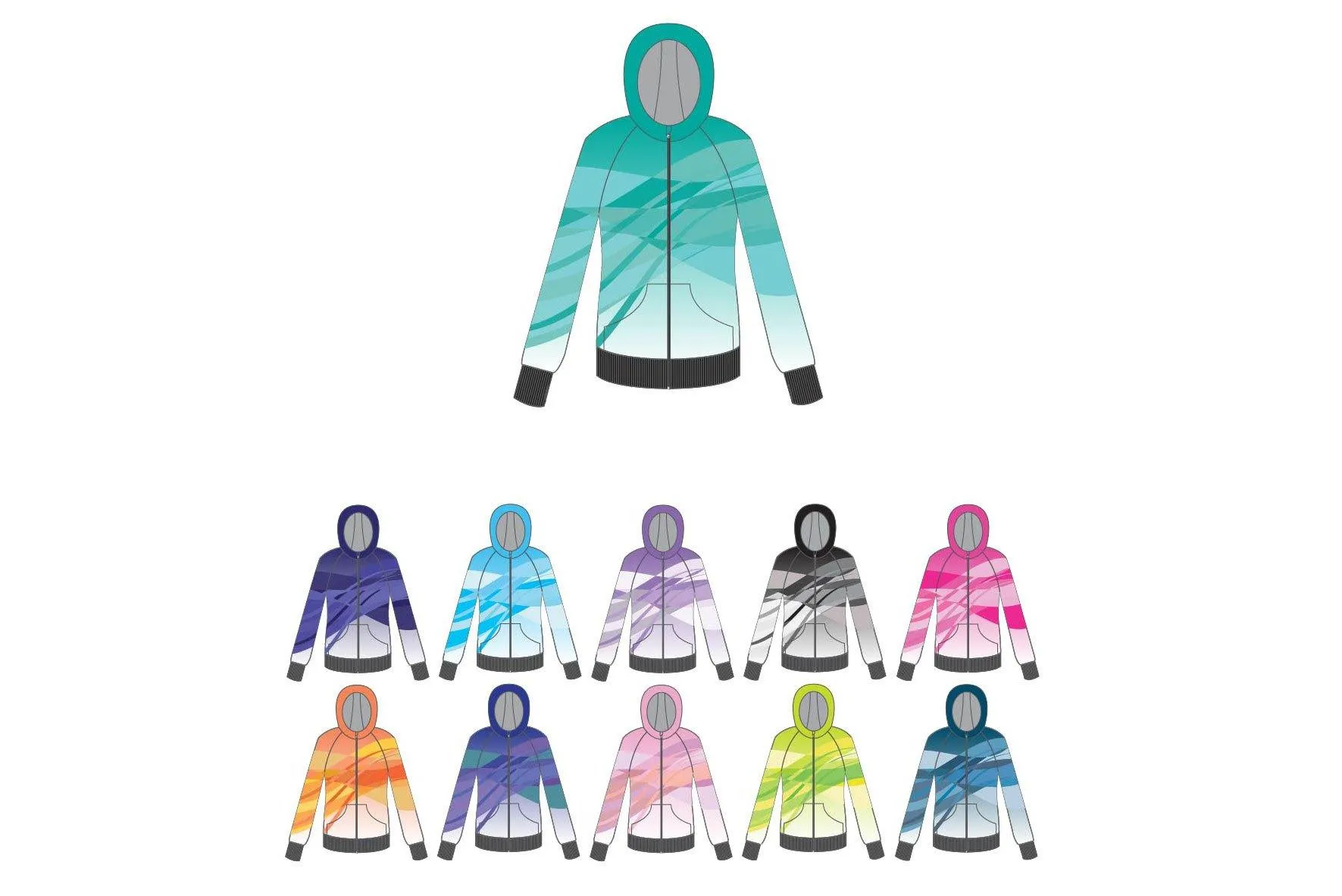 Ribbon Full Zip Hoody