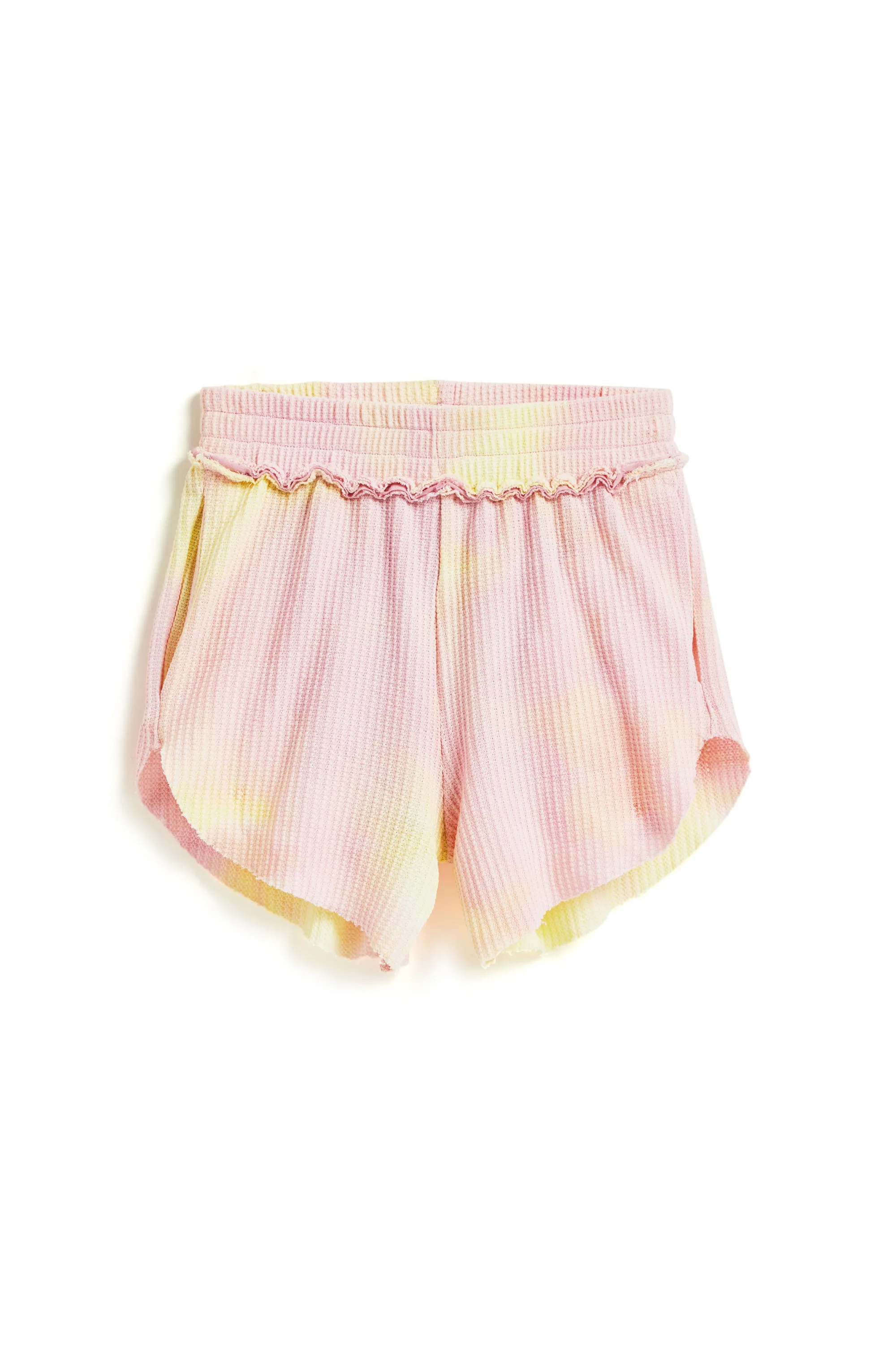 Smocked Waist Tie Dye Knit Short