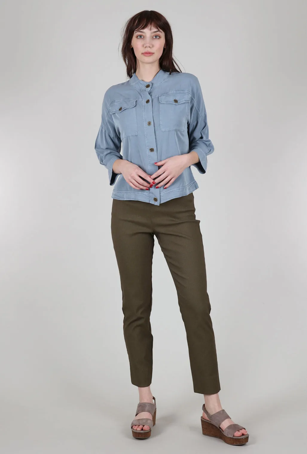 Twill Colbert Jacket, Orion Blue