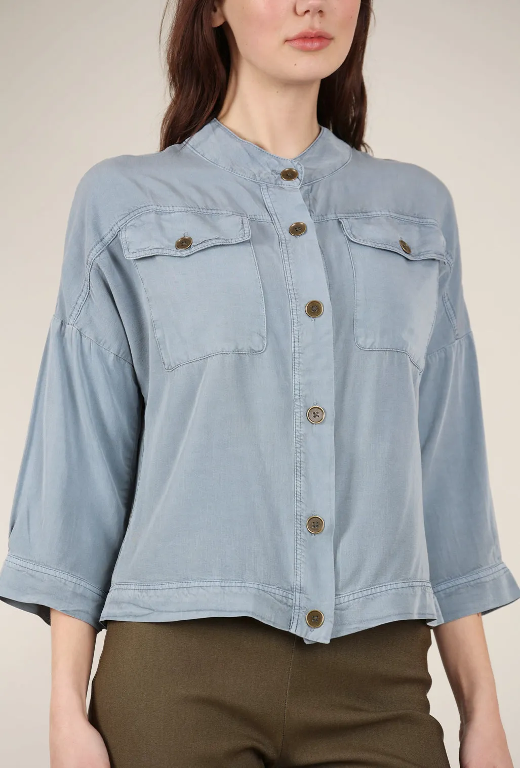 Twill Colbert Jacket, Orion Blue