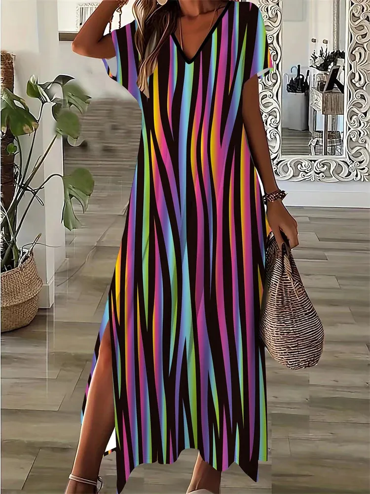 Vintage Printed Women's Dresses Summer