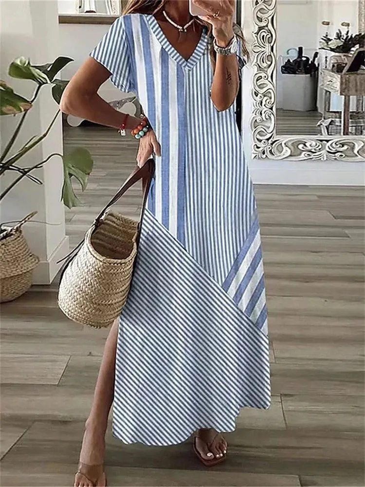 Vintage Printed Women's Dresses Summer