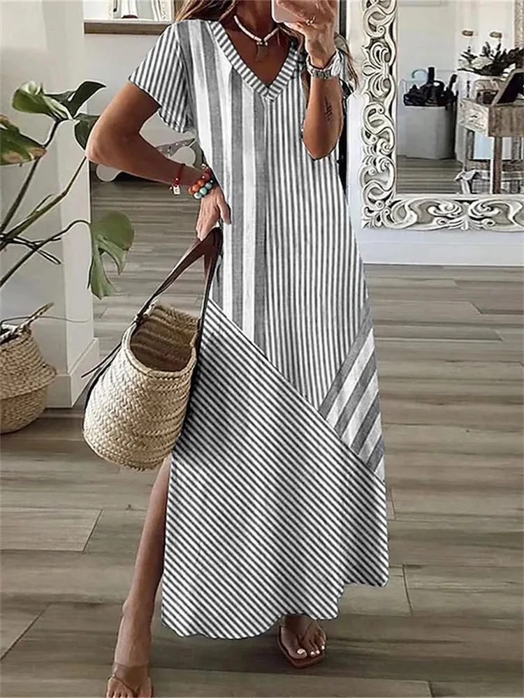 Vintage Printed Women's Dresses Summer