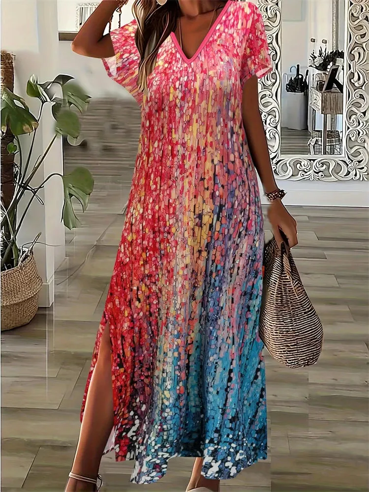 Vintage Printed Women's Dresses Summer